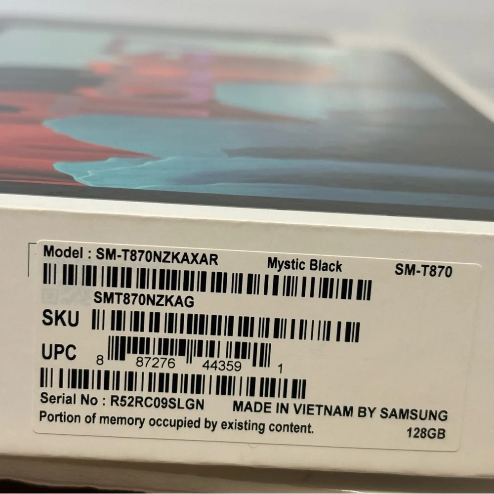 SAMSUNG GALAXY Tab S7 NEW EMPTY BOX WITH KEY & paperwork Gift box